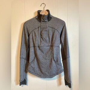 Lululemon wool-blend Base Runners half zip - herringbone - women’s 6